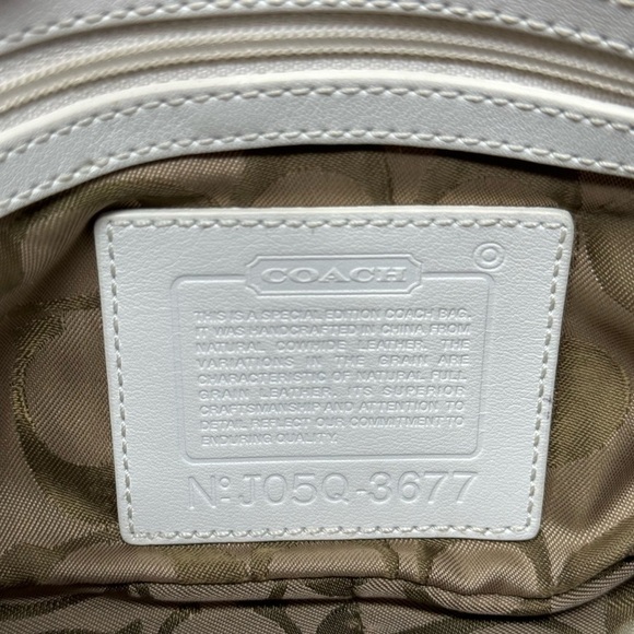 Coach White Shoulder Bag with Multicolor Dots - Picture 7 of 9